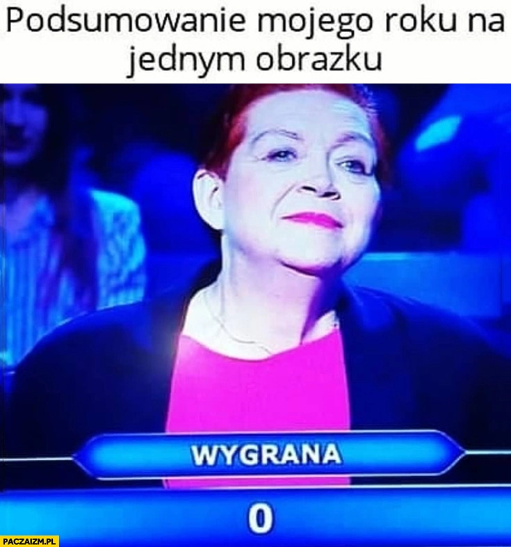 
    Podsumowanie mojego roku na jednym obrazku wygrana 0 teleturniej