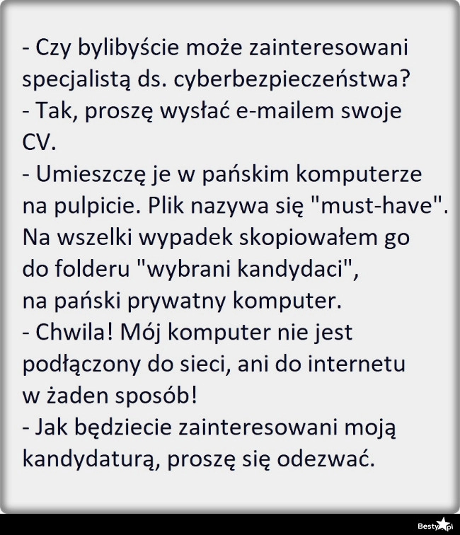 
    Specjalista ds. cyberbezpieczeństwa 