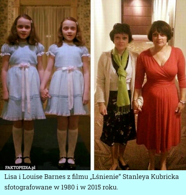 
    Lisa i Louise Barnes z filmu „Lśnienie” Stanleya Kubricka sfotografowane