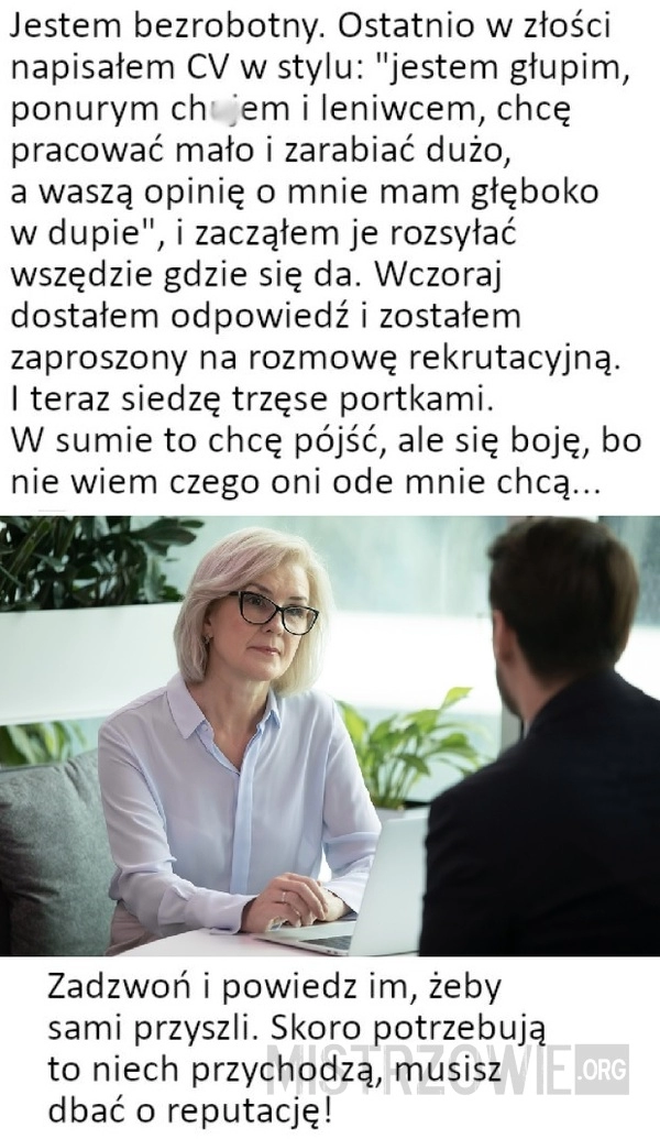 
    CV, które powinno odstraszyć potencjalnego pracodawcę