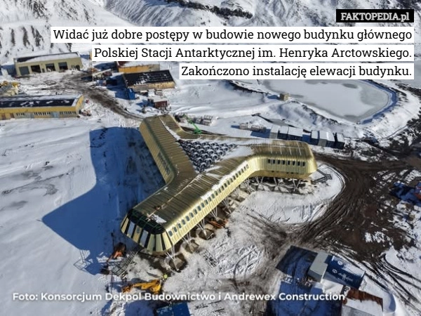 
    Widać już dobre postępy w budowie nowego budynku głównego Polskiej Stacji