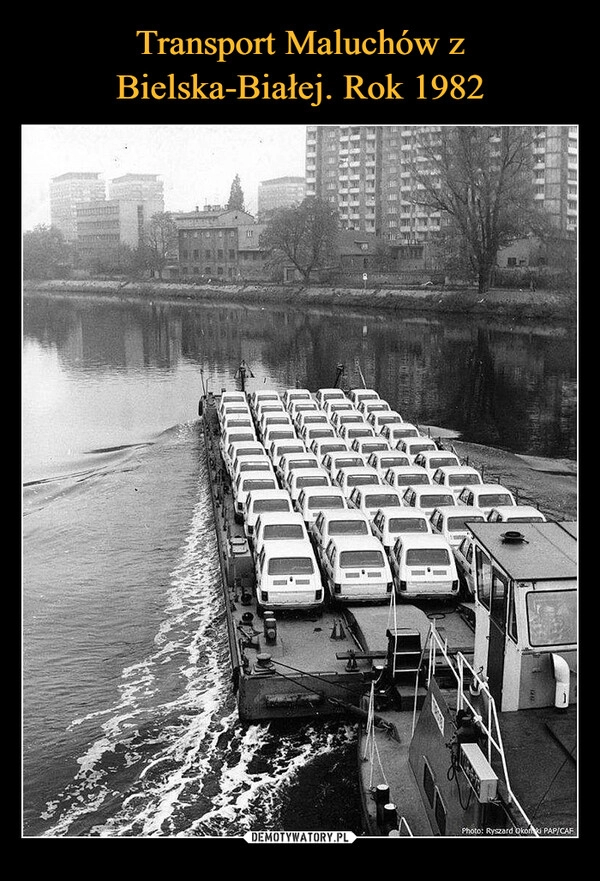 
    Transport Maluchów z Bielska-Białej. Rok 1982 