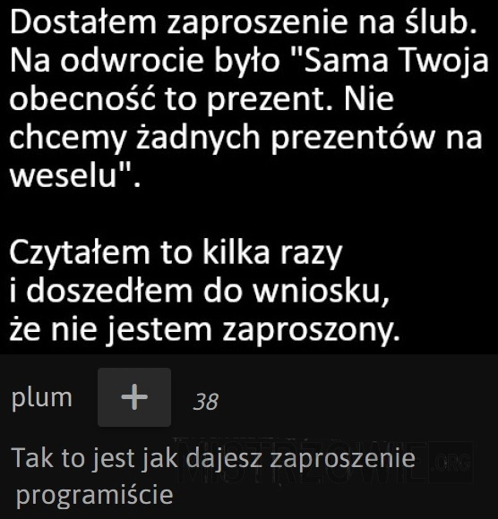 
    Zaproszenie na ślub