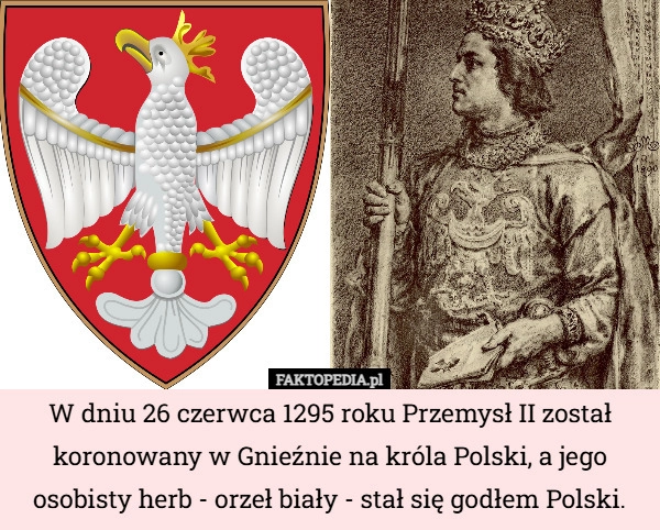 
    W dniu 26 czerwca 1295 roku Przemysł II został koronowany w Gnieźnie na króla...