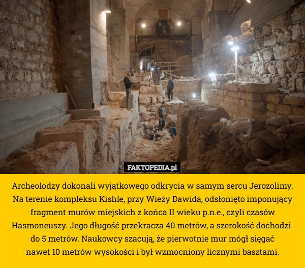 Archeolodzy dokonali wyjątkowego odkrycia w samym sercu Jerozolimy. Na terenie
