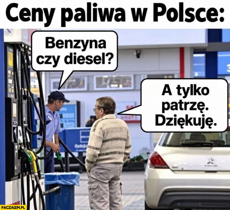 
    Cena paliwa w Polsce tankujemy benzynę czy diesel a dziękuję tylko patrzę