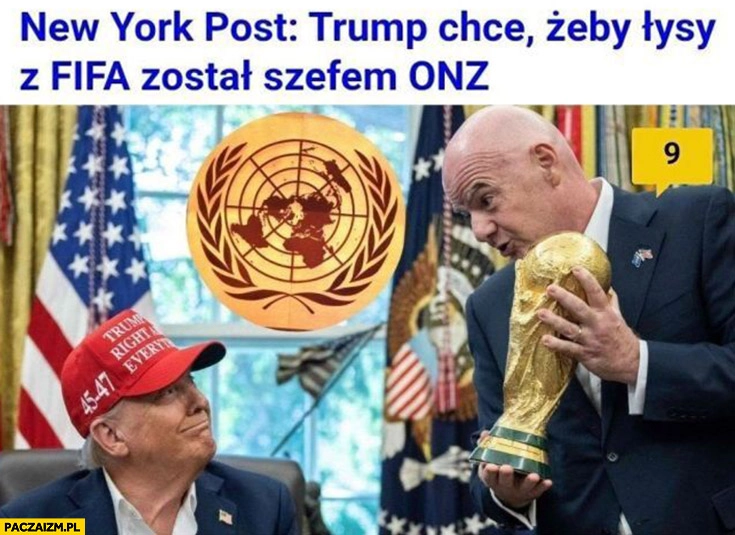 
    New York Post: Trump chce żeby łysy z FIFA został szefem ONZ