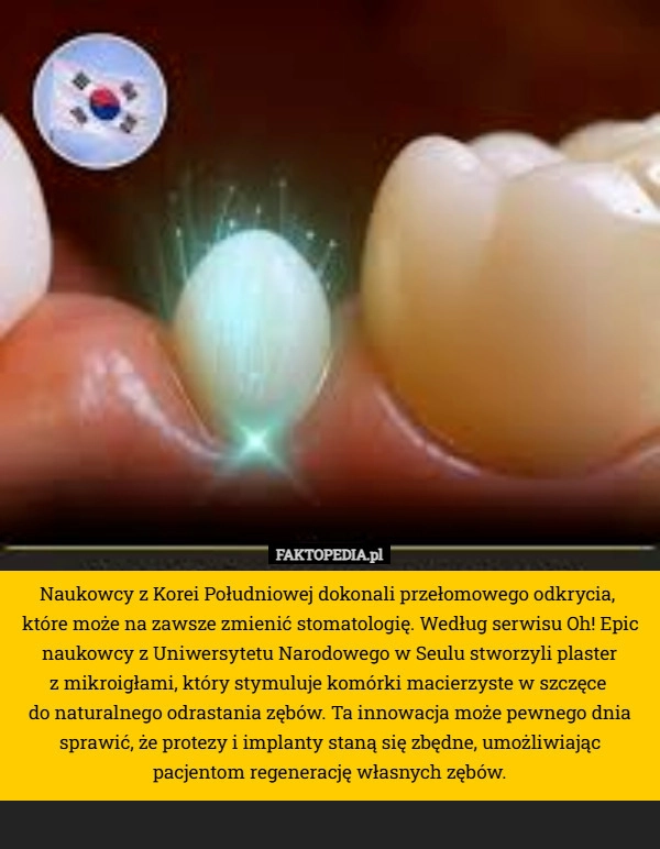 
    Naukowcy z Korei Południowej dokonali przełomowego odkrycia, 
które może