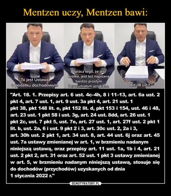 
    Mentzen uczy, Mentzen bawi: 