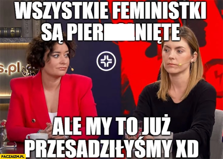 
    Wszystkie feministki są pierdzielnięte ale my to już przesadziłyśmy Żukowska kanał zero