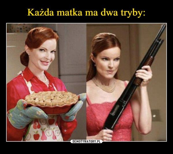 
    Każda matka ma dwa tryby: