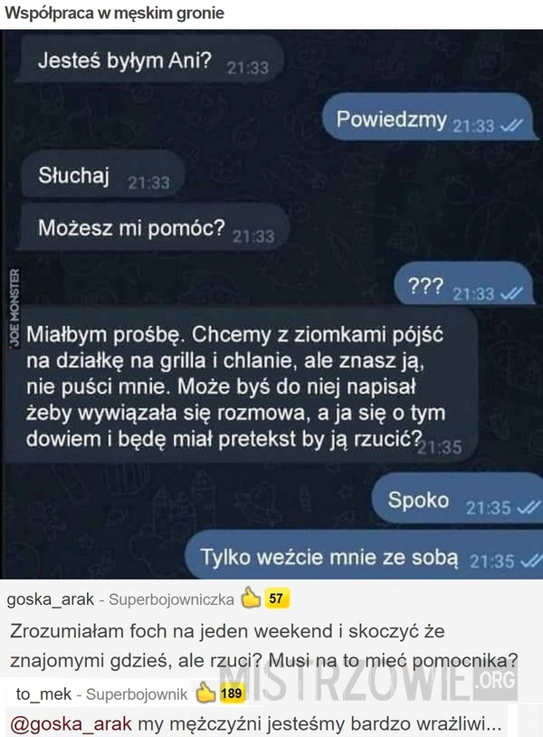 
    Współpraca w męskim gronie