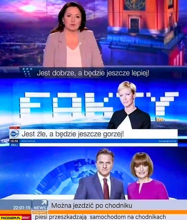 
    Polsat można jeździć po chodniku piesi przeszkadzają samochodom na chodnikach państwo w państwie