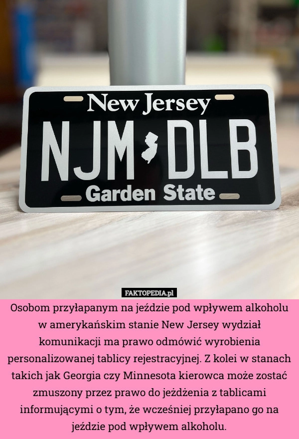 
    Osobom przyłapanym na jeździe pod wpływem alkoholu w amerykańskim stanie