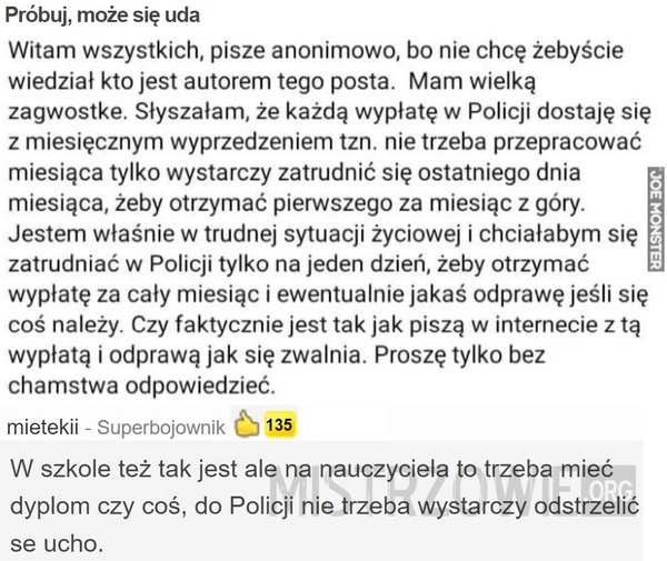 
    Próbuj, może się uda