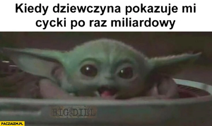 
    Młody Yoda kiedy dziewczyna pokazuje mi cycki po raz miliardowy