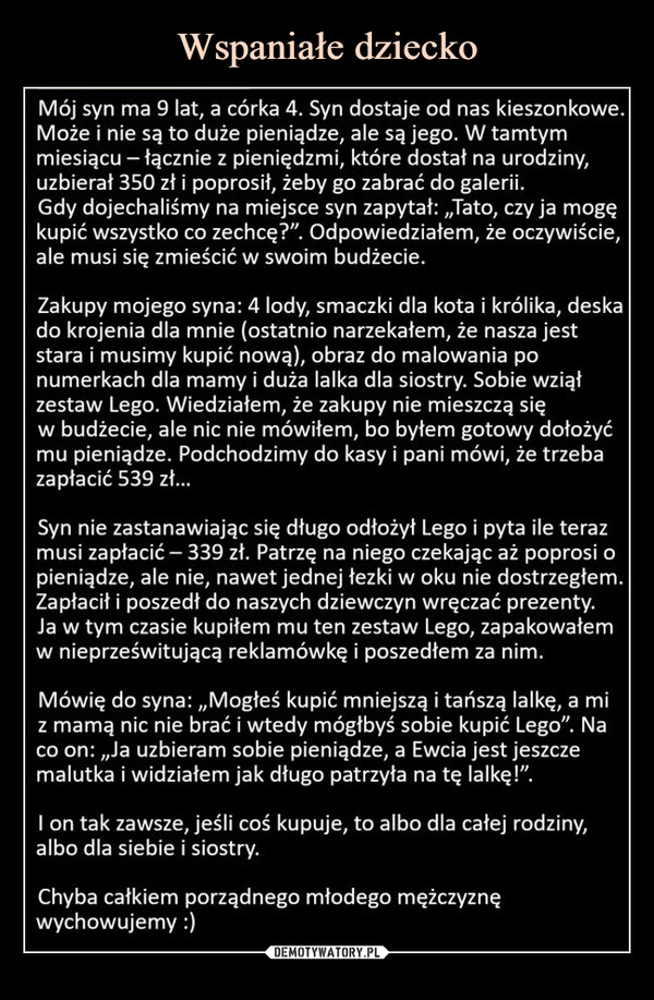 
    
Wspaniałe dziecko 