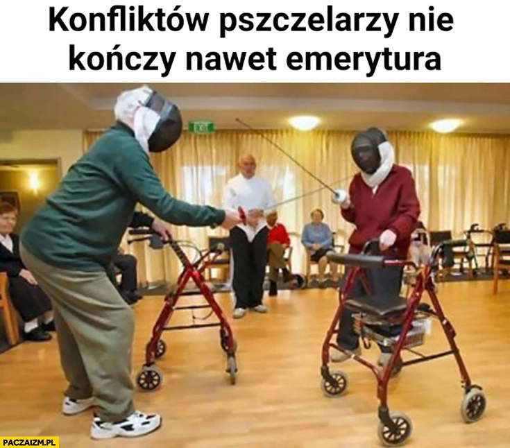 
    Konfliktów pszczelarzy nie kończy nawet emerytura szermierka