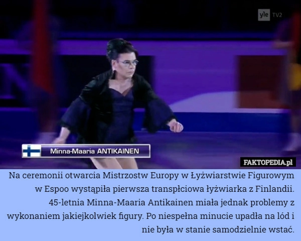 
    Na ceremonii otwarcia Mistrzostw Europy w Łyżwiarstwie Figurowym w Espoo