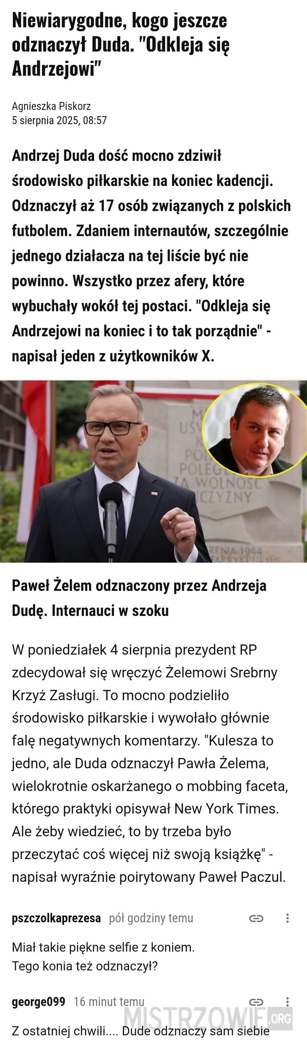 
    Odznaczenia