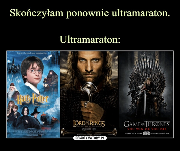 
    Skończyłam ponownie ultramaraton.
Ultramaraton: 