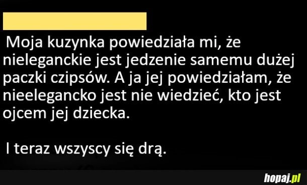 
    Nieeleganckie zachowanie