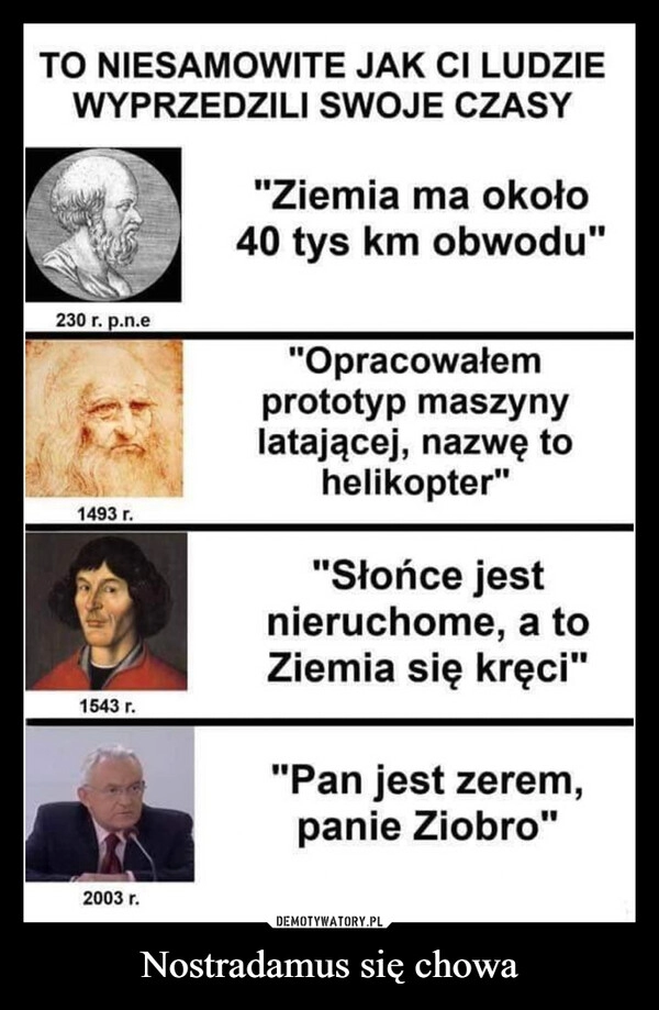 
    Nostradamus się chowa