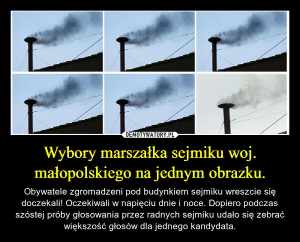 
    Wybory marszałka sejmiku woj. małopolskiego na jednym obrazku.