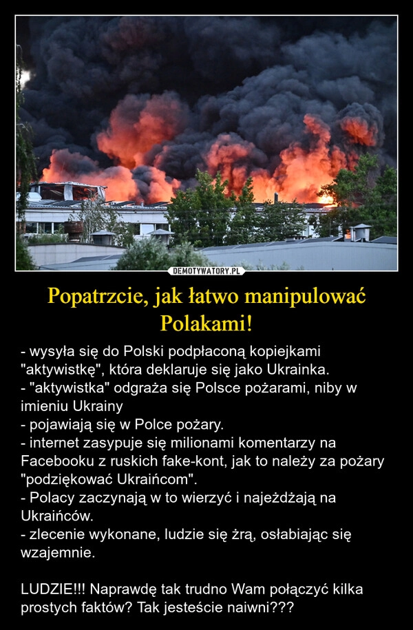 
    Popatrzcie, jak łatwo manipulować Polakami!