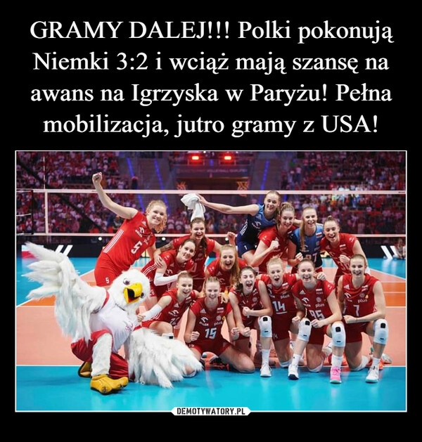 
    GRAMY DALEJ!!! Polki pokonują Niemki 3:2 i wciąż mają szansę na awans na Igrzyska w Paryżu! Pełna mobilizacja, jutro gramy z USA!