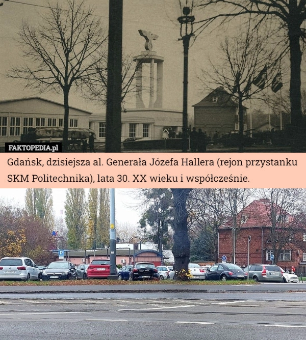 
    
			Gdańsk, dzisiejsza al. Generała Józefa Hallera (rejon przystanku SKM Politechnika),					