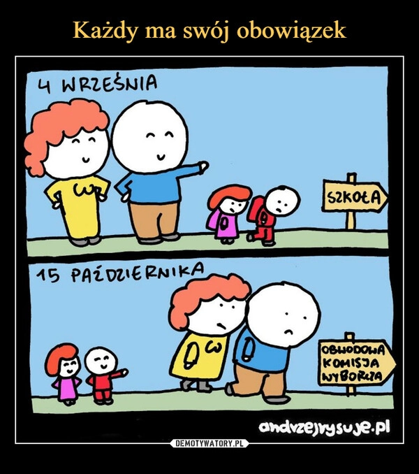 
    Każdy ma swój obowiązek