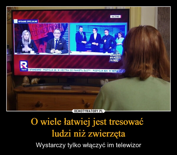 
    O wiele łatwiej jest tresować 
ludzi niż zwierzęta