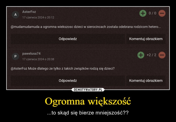 
    Ogromna większość