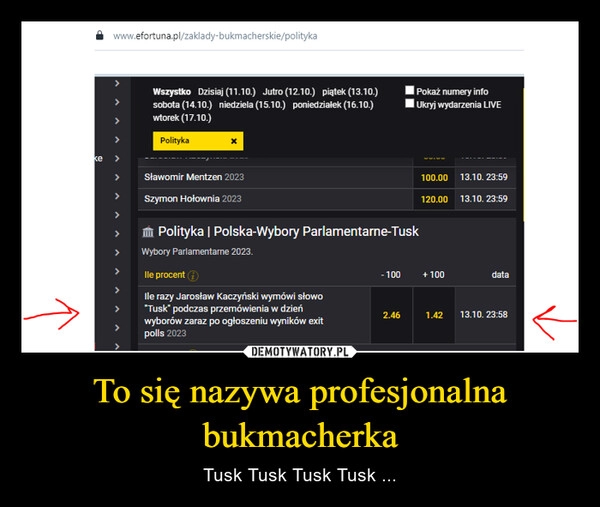 
    To się nazywa profesjonalna bukmacherka