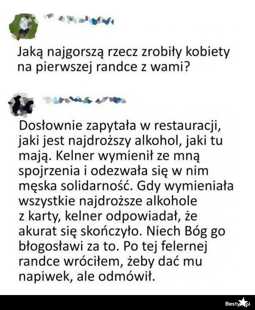 
    Najgorsza rzecz na pierwszej randce 