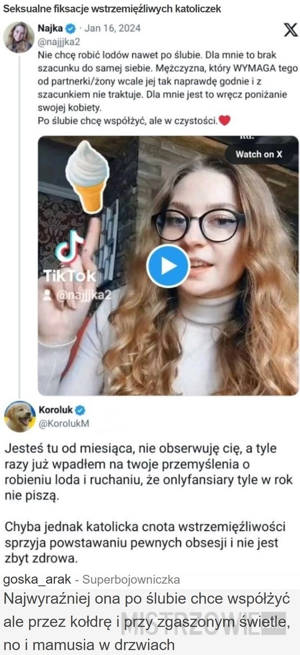 
    Seksualne fiksacje wstrzemięźliwych katoliczek