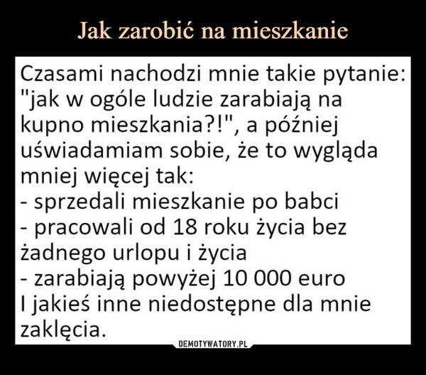 
    Jak zarobić na mieszkanie