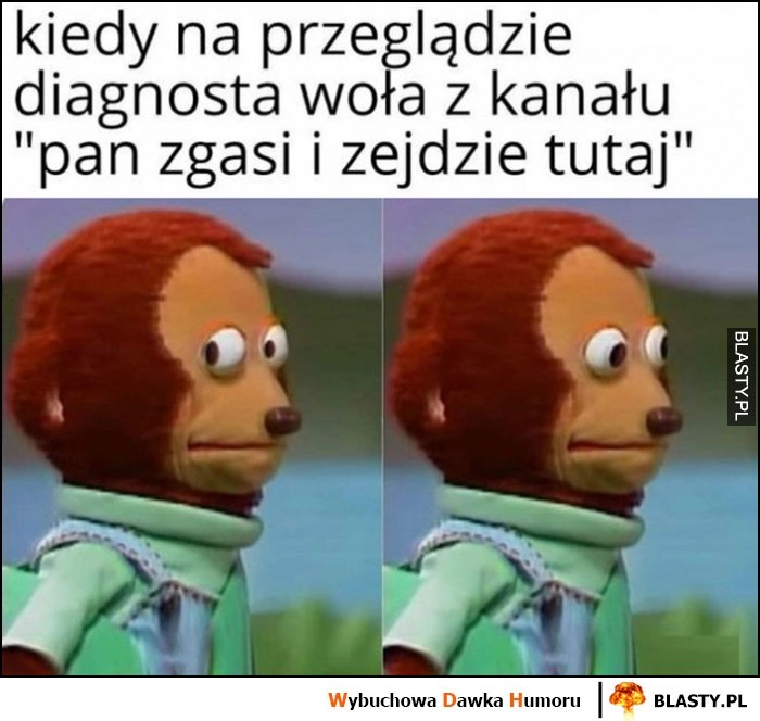 
    Kiedy na przeglądzie auta samochodu diagnosta woła z kanału 