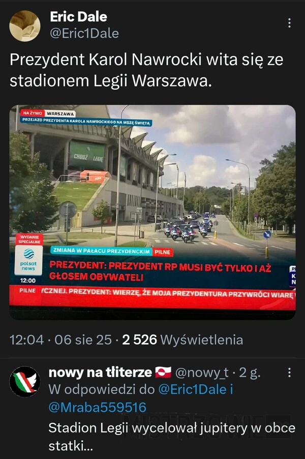 
    Przywitanie ze stadionem