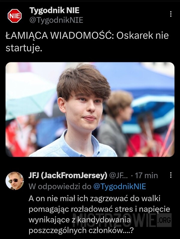 
    Łamiąca wiadomość