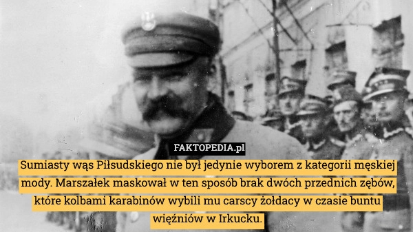 
    Sumiasty wąs Piłsudskiego nie był jedynie wyborem z kategorii męskiej mody.