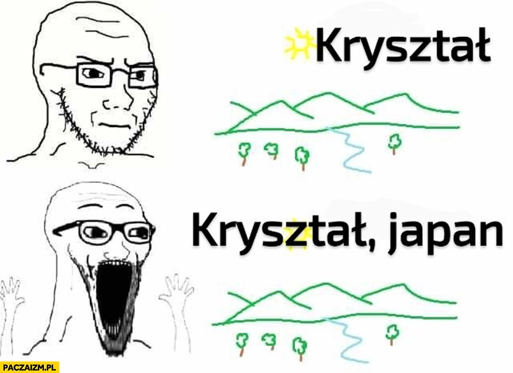 
    Kryształ vs kryształ, Japan reakcja