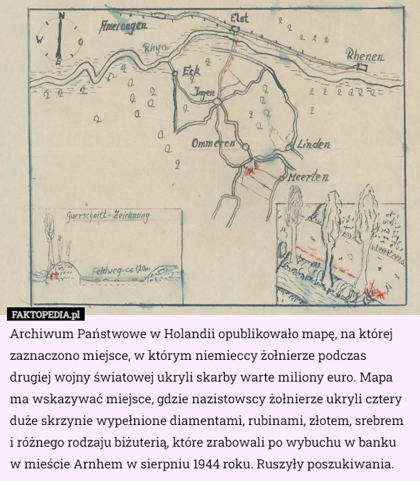 
    Archiwum Państwowe w Holandii opublikowało mapę, na której zaznaczono miejsce,