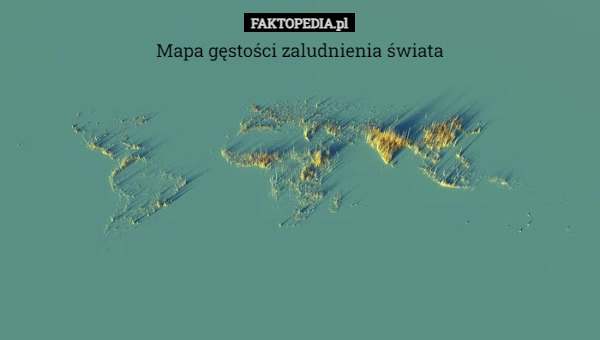 
    Mapa gęstości zaludnienia świata