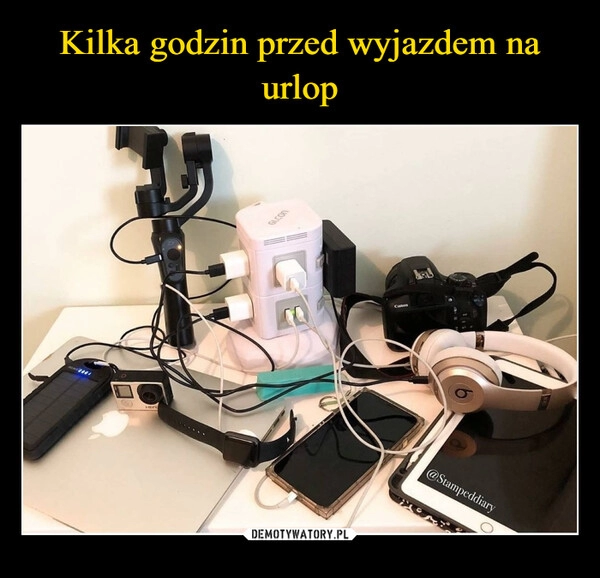 
    
Kilka godzin przed wyjazdem na urlop 