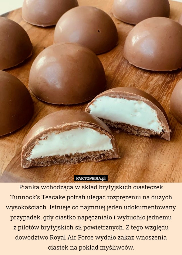 
    
			Pianka wchodząca w skład brytyjskich ciasteczek Tunnock’s Teacake potrafi					