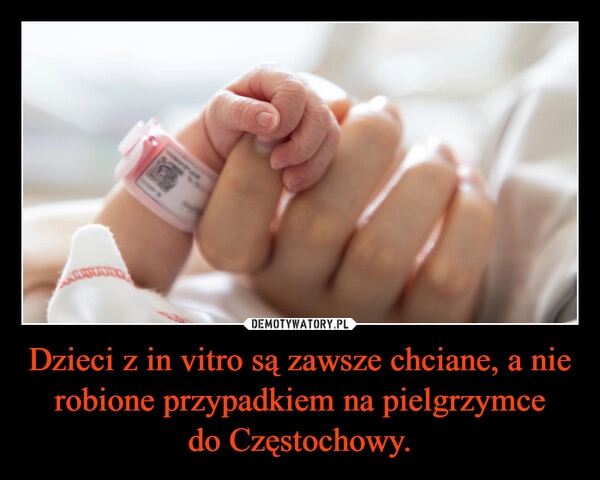 
    Dzieci z in vitro są zawsze chciane, a nie robione przypadkiem na pielgrzymce do Częstochowy.