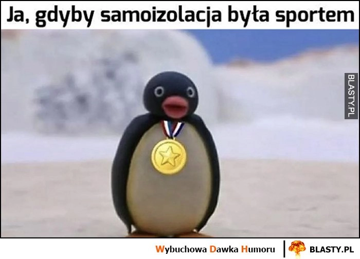 
    Ja, gdyby samoizolacja była sportem pingwin pingwinek z medalem