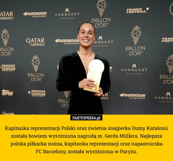 
    Kapitanka reprezentacji Polski oraz świetna snajperka Dumy Katalonii została